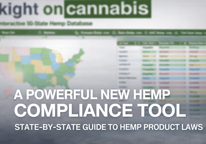 The Kight on Cannabis Interactive 50-State Hemp Product Compliance Database helps hemp businesses understand state-by-state hemp laws, reduce compliance risk, and make better product and market decisions.